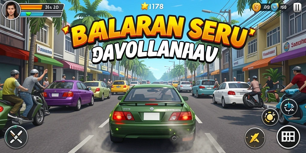 Tampilan gameplay Racing yang mendebarkan di 3178.