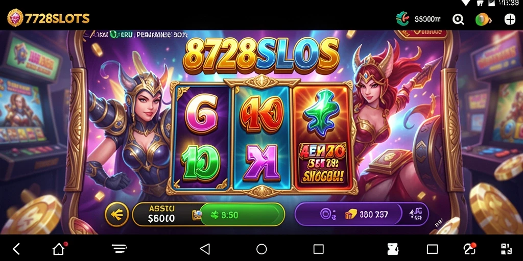 Tampilan gameplay seru 8728SLOTS dengan aksi mendebarkan.