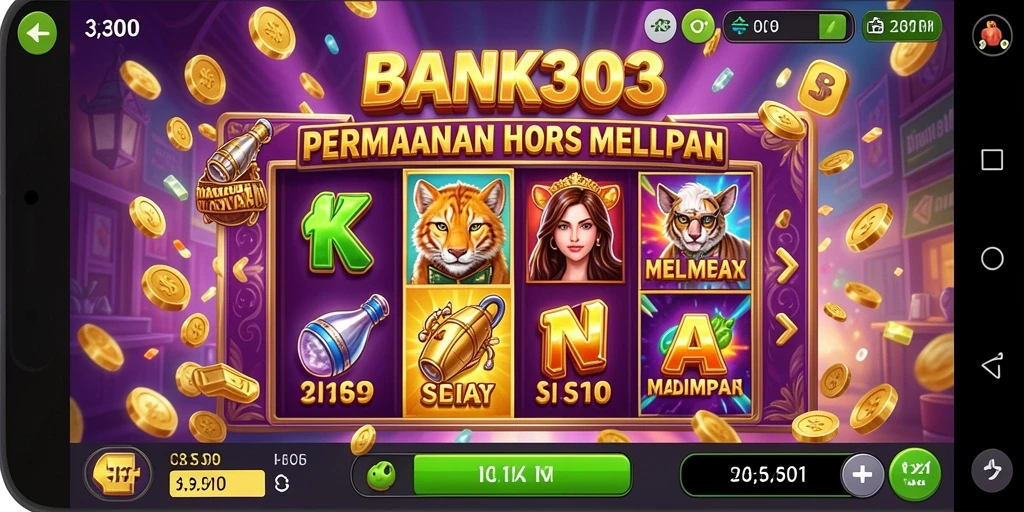Tampilan permainan BANK303 dengan beragam mesin slot yang menarik.