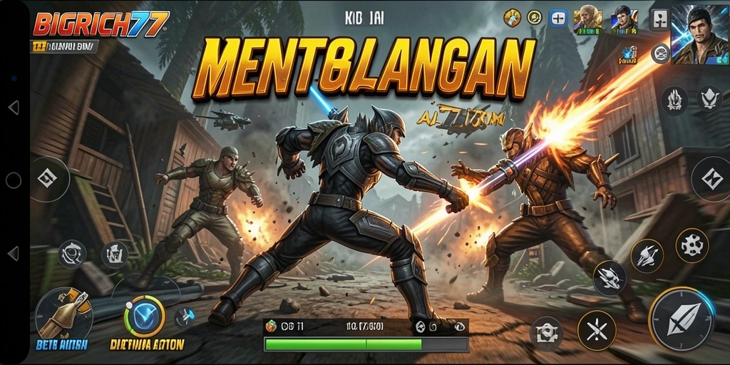 Tampilan aksi seru dari gameplay BIGRICH77.