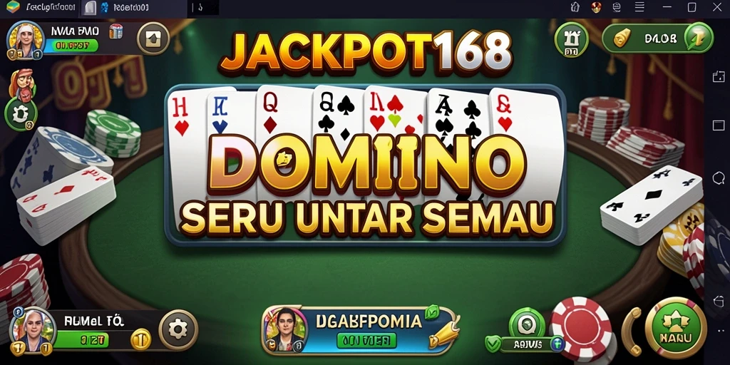 Screenshot gameplay JACKPOT168 menampilkan aksi domino yang seru dan interaktif.