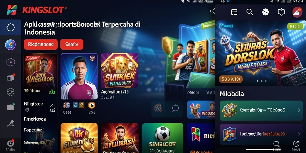 Screenshot utama KINGSLOT menampilkan aksi taruhan olahraga yang seru.