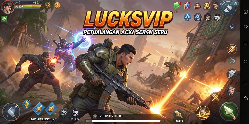 Tangkapan layar LUCKSVIP menampilkan aksi seru dalam permainan.