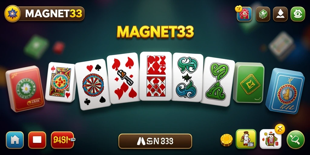 Tampilan gameplay seru MAGNET33 yang penuh tantangan domino.