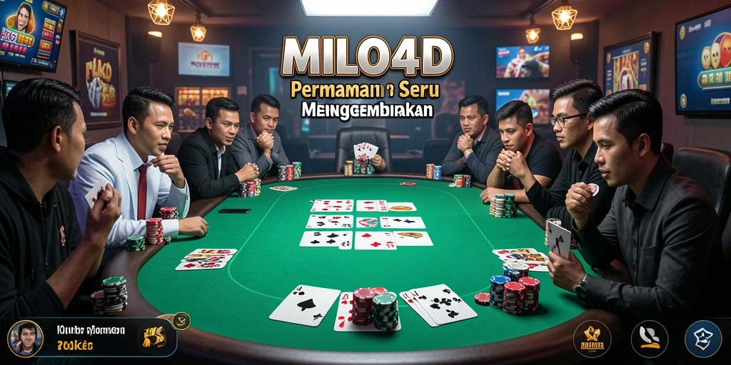 Tampilan gameplay poker yang menegangkan dan seru di MILO4D.