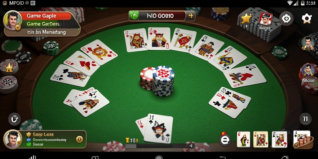 Tangkapan layar gameplay seru MPOID Gaple yang menampilkan pertarungan pemain.