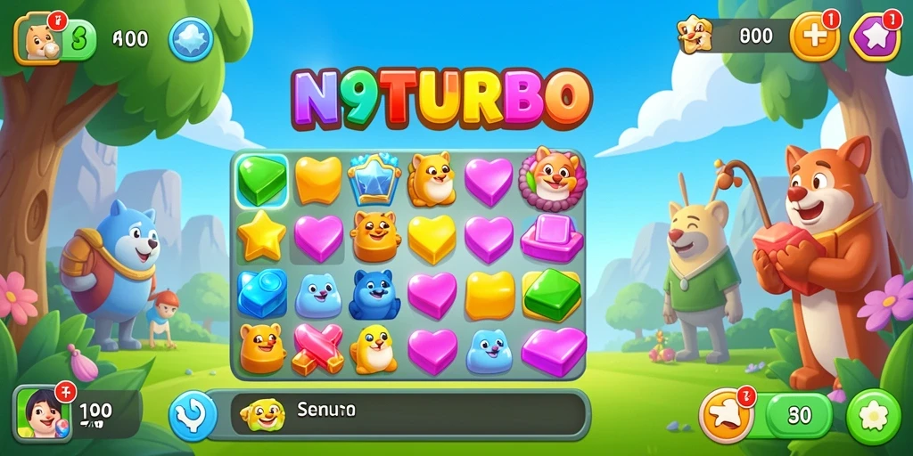 Tampilan menarik dari gameplay N9TURBO yang seru.