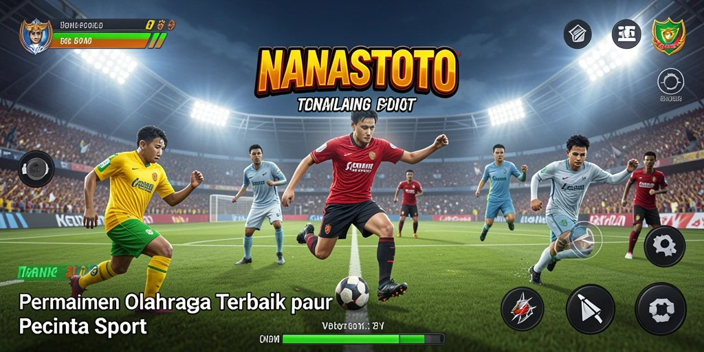 Screenshot NANASTOTO menampilkan gameplay seru dalam pertandingan olahraga.