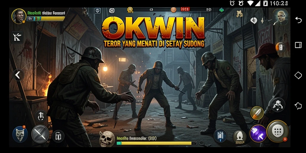 Tangkapan layar gameplay menyeramkan dari OKWIN yang mencekam.