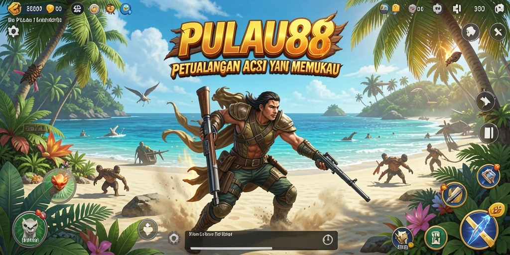 Tampilan gameplay PULAU88 yang mendebarkan saat beraksi di pulau tropis.