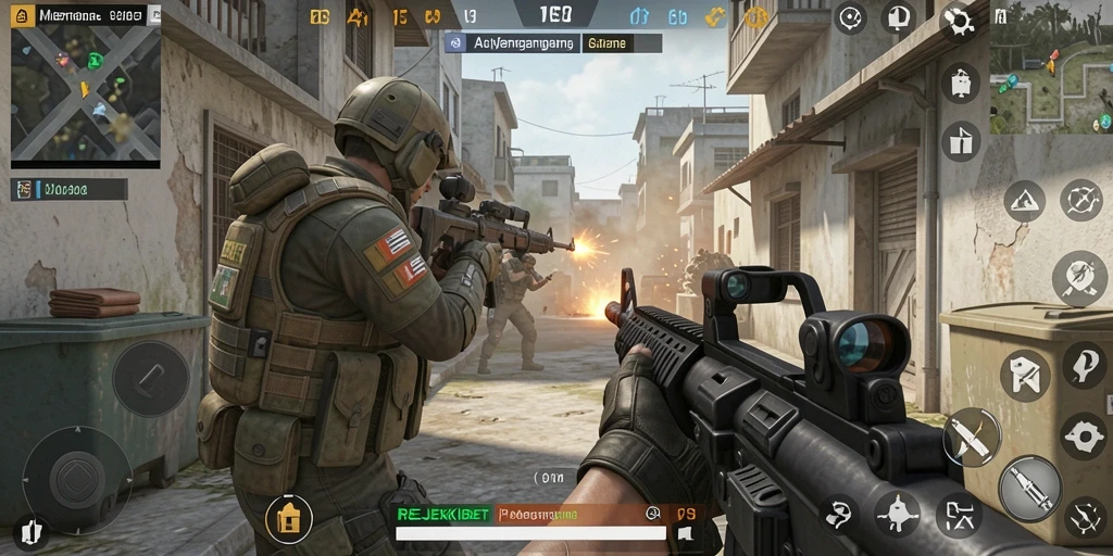 Gameplay intens dari REJEKIBET dalam aksi FPS.