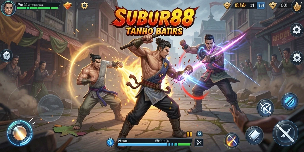 Tampilan pertarungan seru dalam game Fighting SUBUR88.