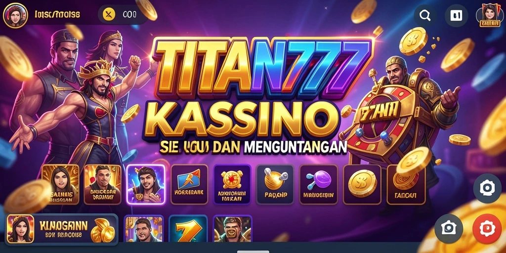 Tampilan menarik dari gameplay Kasino TITAN777 yang seru.