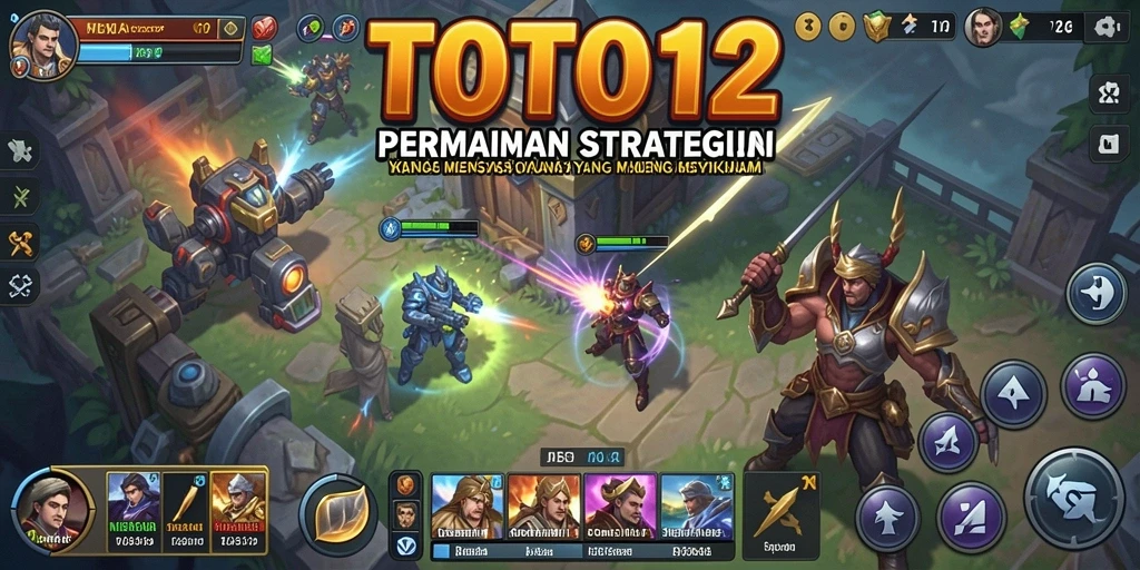 Screenshot gameplay menunjukkan pertempuran strategis di TOTO12.